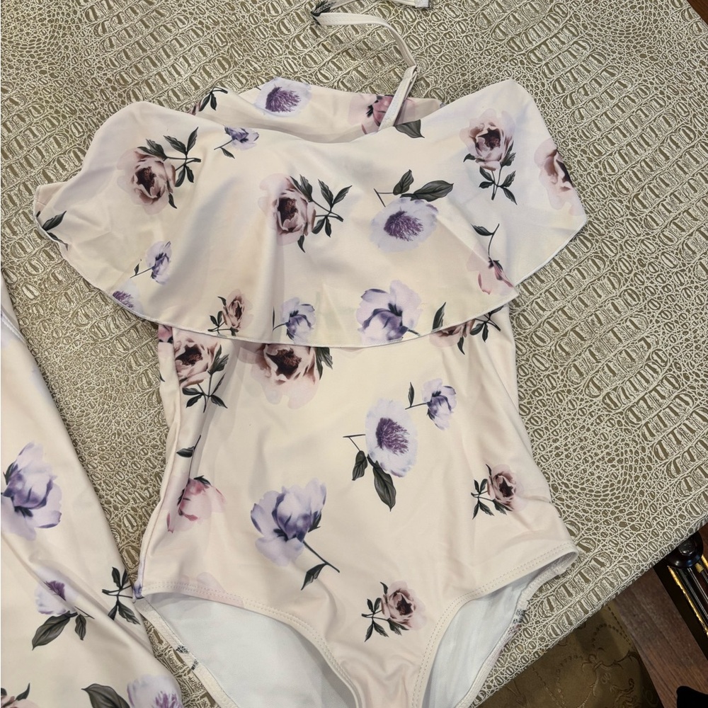 Floral Ruffle One-Piece Swimsuit